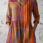 Weit fallende Longbluse mit auffälligem Dessin – Produktansicht 2