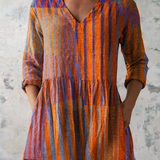 Weit fallende Longbluse mit auffälligem Dessin – Produktansicht 2
