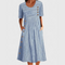 Bequemes gestreiftes Midikleid – Produktansicht 1