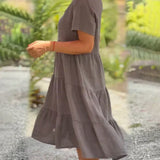 Bequemes Sommerkleid mit V-Ausschnitt – Produktansicht 6