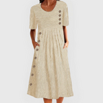 Bequemes gestreiftes Midikleid – Produktansicht 3