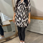 Schick bedruckte Bluse mit V-Ausschnitt – Produktansicht 5