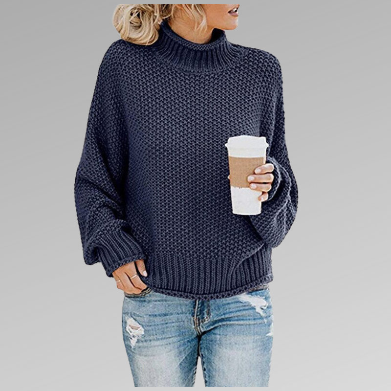 Oversize-Rollkragenpullover aus bequemem Strick – Produktansicht 6