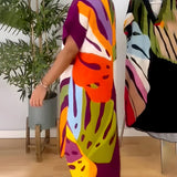 Bequemes Kleid mit abstraktem Muster – Produktansicht 9