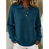 Lässiger Strickpullover mit klassischem Polokragen – Produktansicht 4