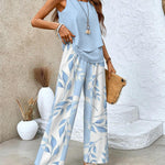 Elegantes Set aus Oberteil und Hose in ärmelloser Form – Produktansicht 2