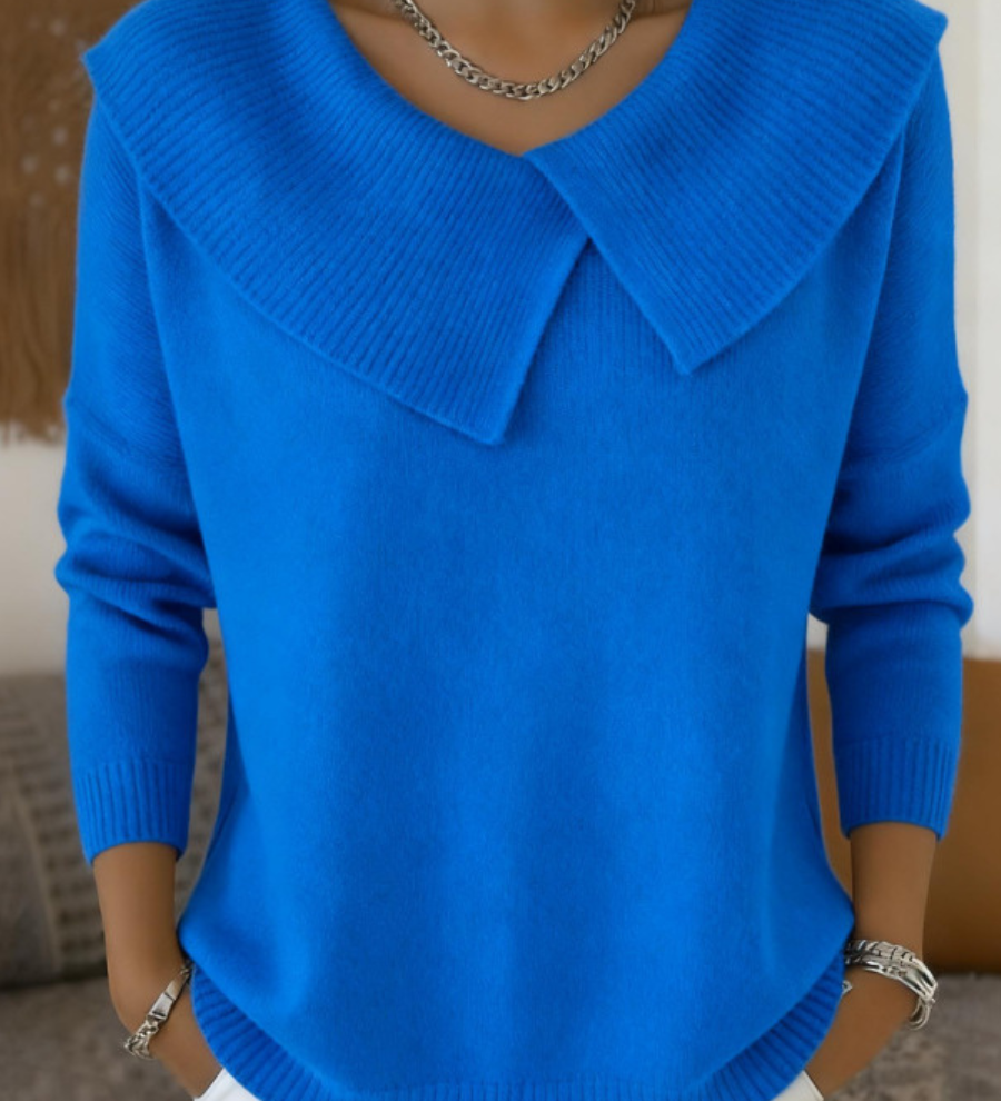Feiner Strickpullover mit geripptem Stehkragen – Produktansicht 6