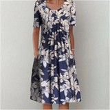 Elegantes Blumenkleid mit praktischen Taschen – Produktansicht 8