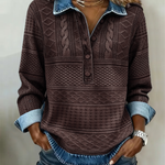 Hemd mit Denim-Effekt und Stricktextur – Produktansicht 4