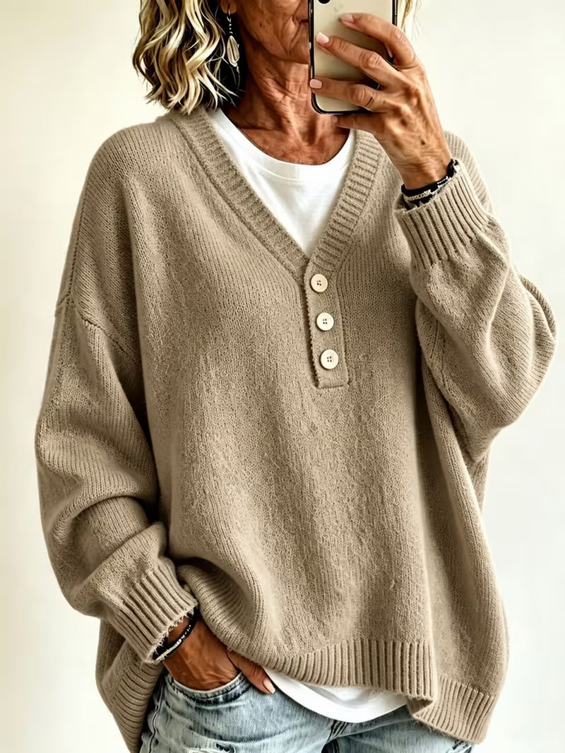 Lässiger unifarbener Pullover für jeden Tag – Produktansicht 6