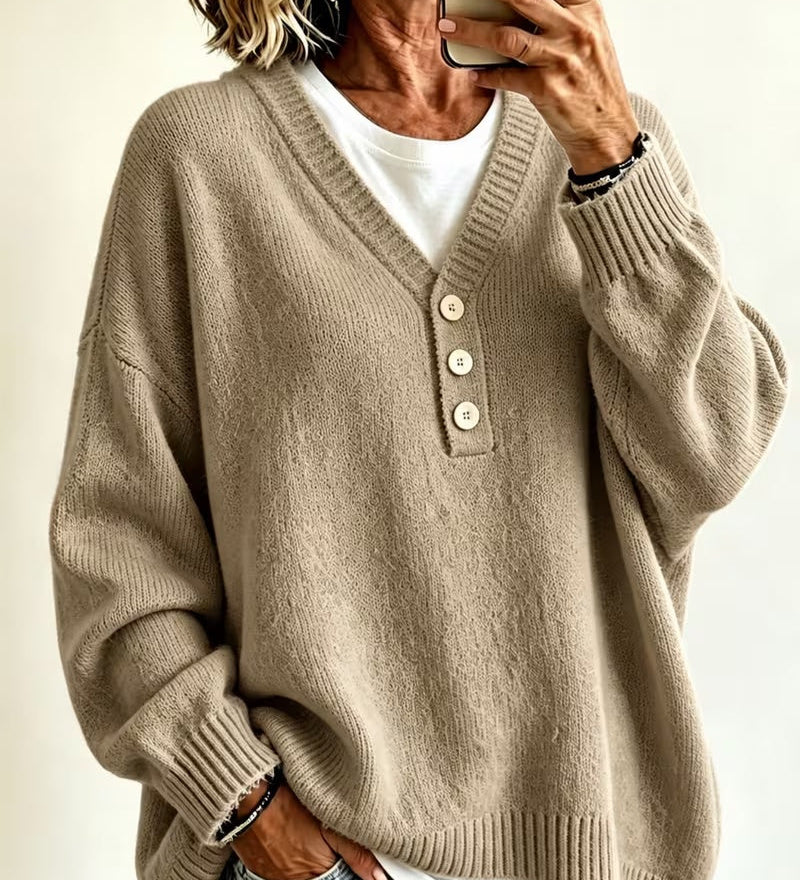 Lässiger unifarbener Pullover für jeden Tag – Produktansicht 6