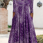 Lässiges langes Midikleid mit Ärmeln – Produktansicht 3