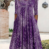 Lässiges langes Midikleid mit Ärmeln – Produktansicht 3