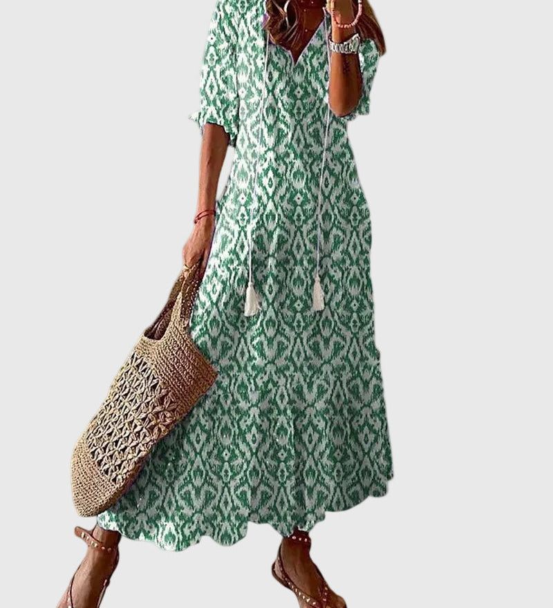 Bequemes Vintage-Boho-Maxikleid für den Sommer – Produktansicht 2