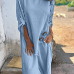 Elegantes zweiteiliges Ensemble mit Kleid mit Knopfleiste – Produktansicht 7