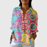 Florale Druckbluse in leichter Qualität – Produktansicht 1