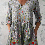 Lange Bluse mit ausdrucksstarkem Musterdruck – Produktansicht 2