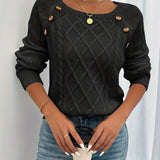 Texturierter Pullover mit Knöpfen – Produktansicht 5