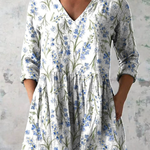Lang geschnittene Bluse mit ausdrucksstarkem Print – Produktansicht 2