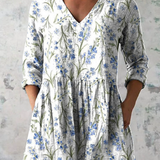 Lang geschnittene Bluse mit ausdrucksstarkem Print – Produktansicht 2