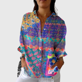 Leichte Blumenbluse in kräftigen Farben – Produktansicht 1