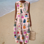 Leichtes Sommerkleid in ärmelloser Form – Produktansicht 1