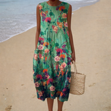 Bequemes schulterfreies Sommerkleid – Produktansicht 1