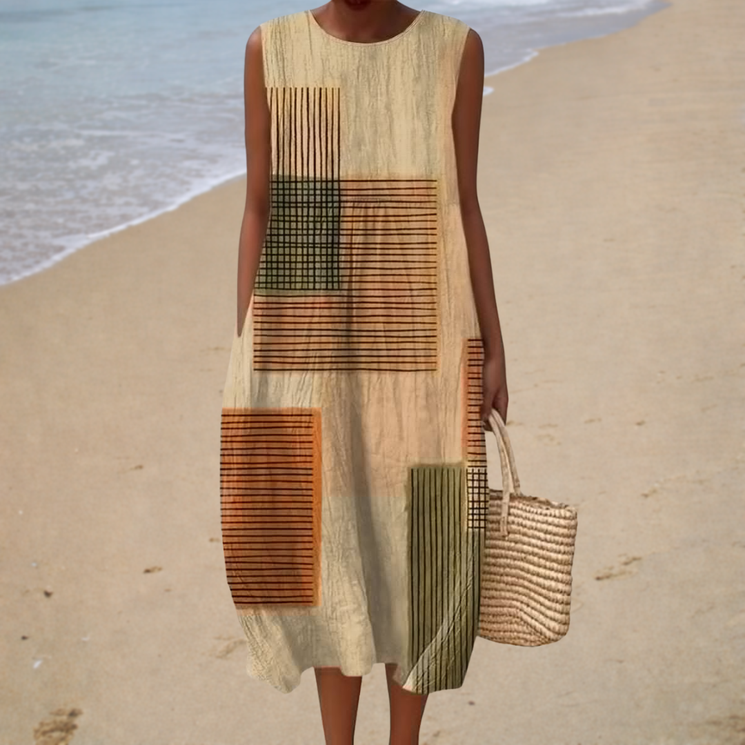 Bequemes schulterfreies Sommerkleid – Produktansicht 1