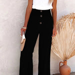 Bequeme hochtaillierte Hose mit weitem Schnitt – Produktansicht 4