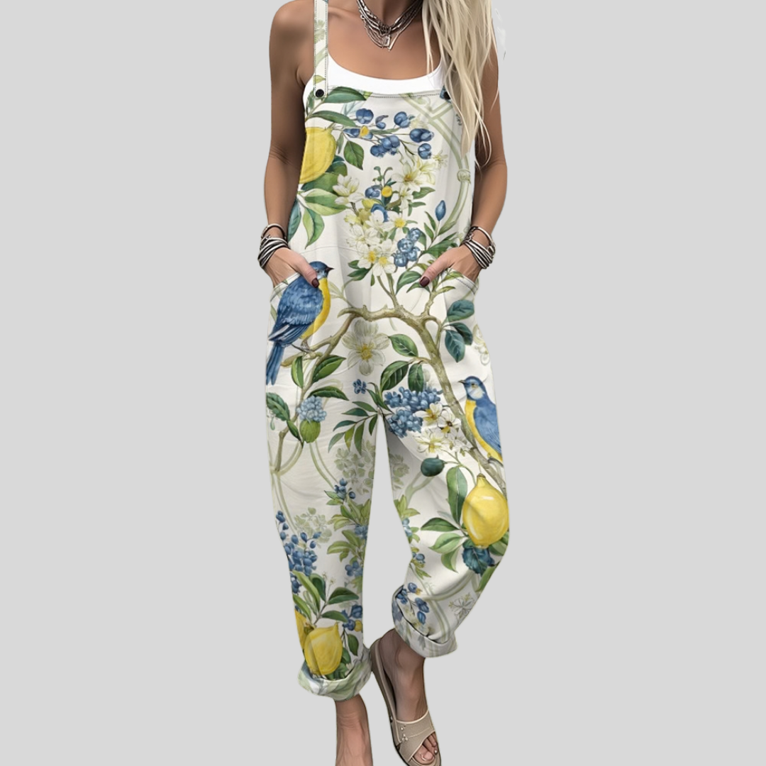 Bequeme Latzhose mit Zitronen und Beeren – Produktansicht 1