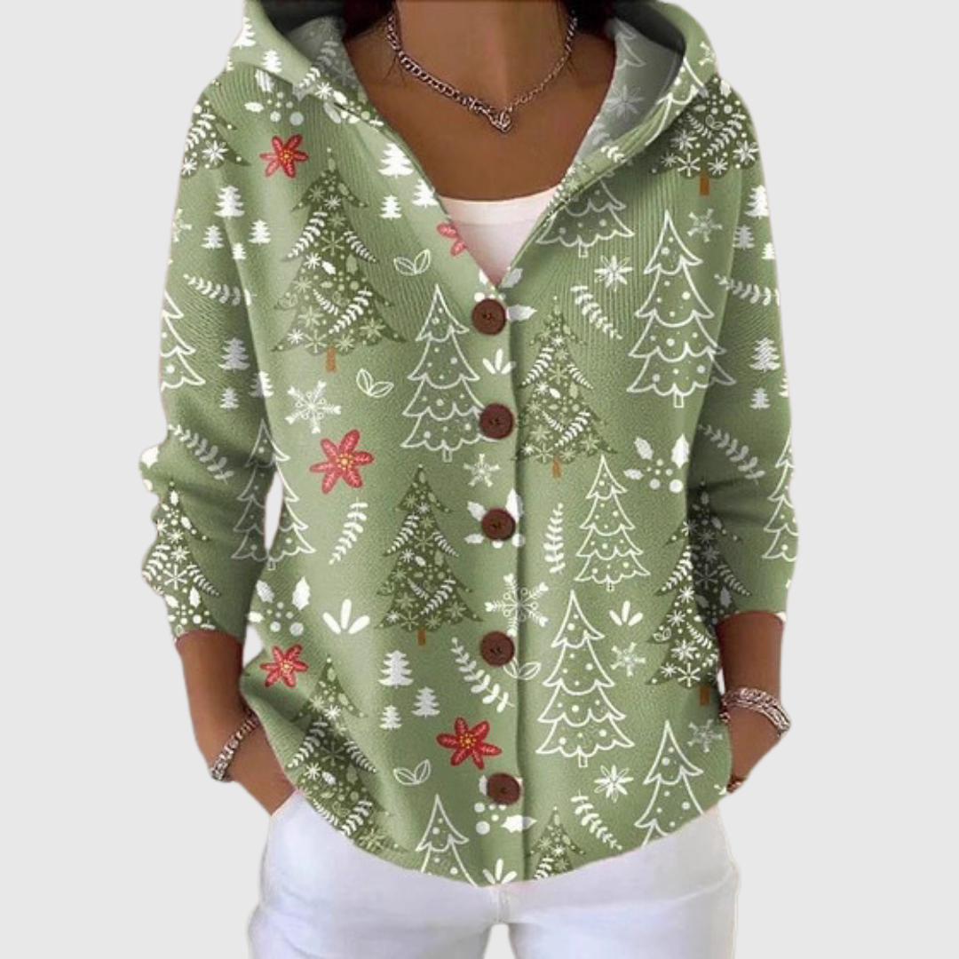 Kuscheliger Strickcardigan mit Kapuze – Produktansicht 1