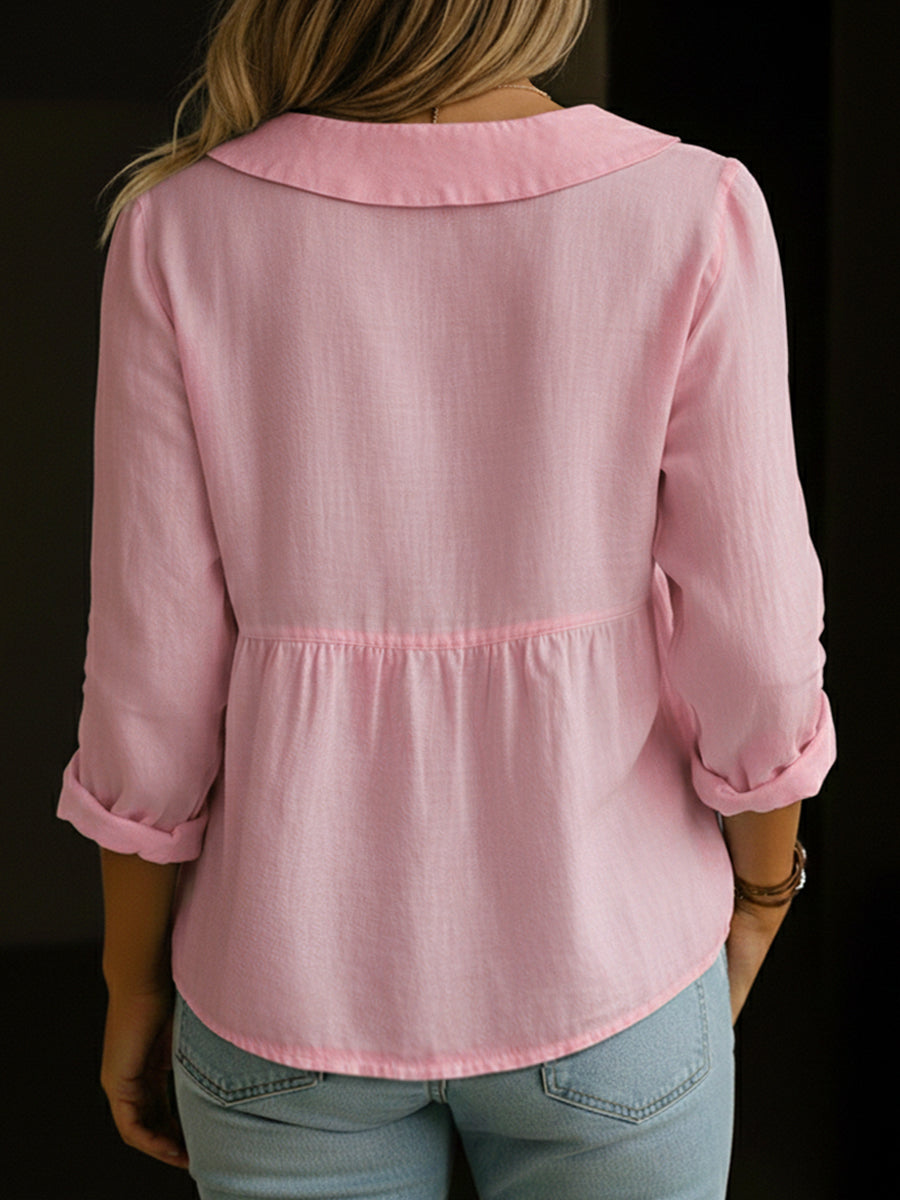 Moderne Bluse mit Peter-Pan-Kragen – Produktansicht 12
