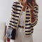 Gestreifter Colorblock-Cardigan mit Knopfleiste – Produktansicht 1