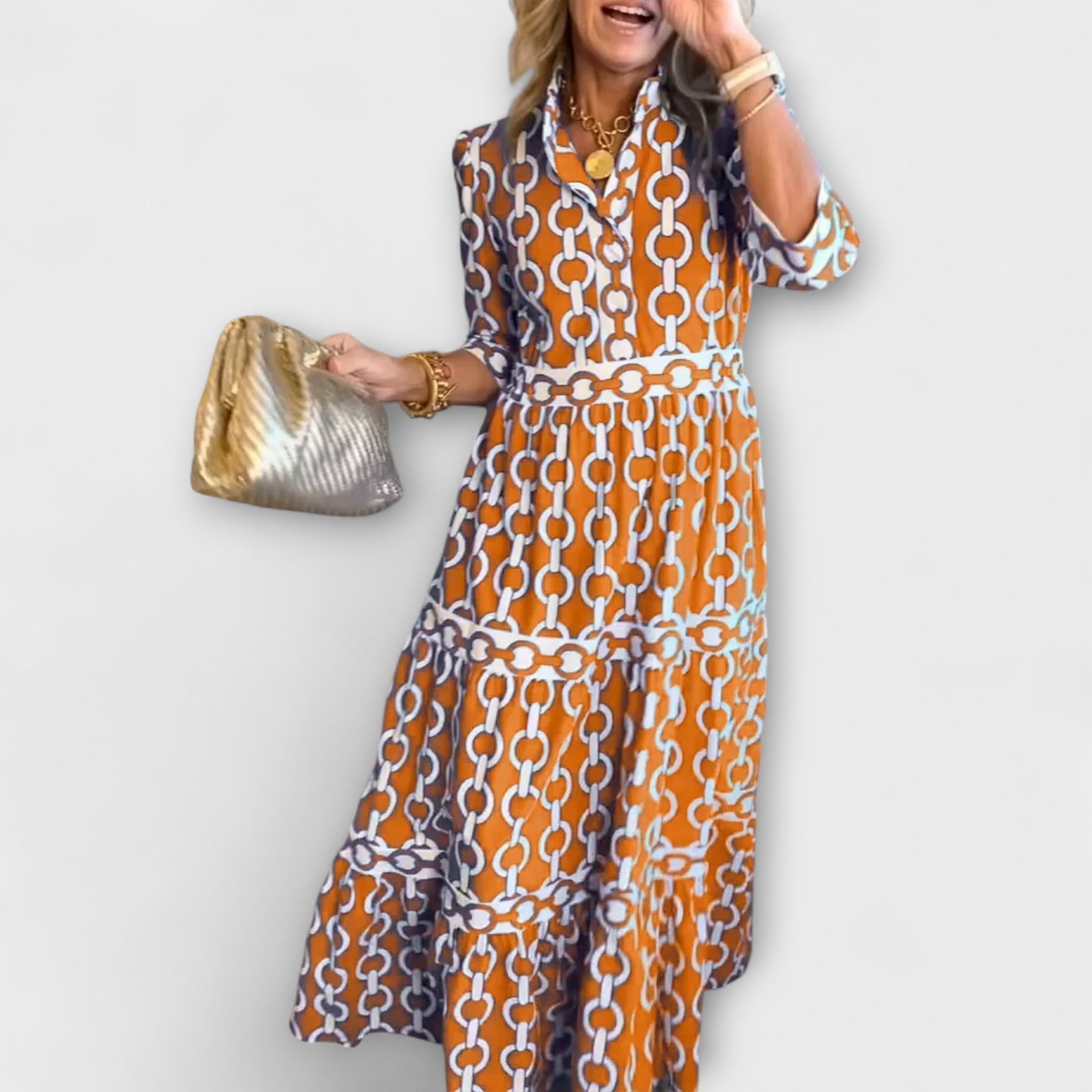 Midikleid mit Kettenmuster – Produktansicht 5