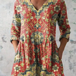 Lange Bluse mit ausdrucksstarkem Musterdruck – Produktansicht 2