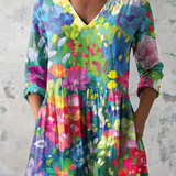 Longbluse mit lebendigem Musterspiel – Produktansicht 2