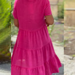 Bequemes Sommerkleid mit V-Ausschnitt – Produktansicht 3