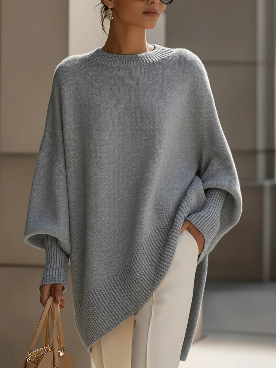 Eleganter Oversize-Poncho aus weichem Strick – Produktansicht 10