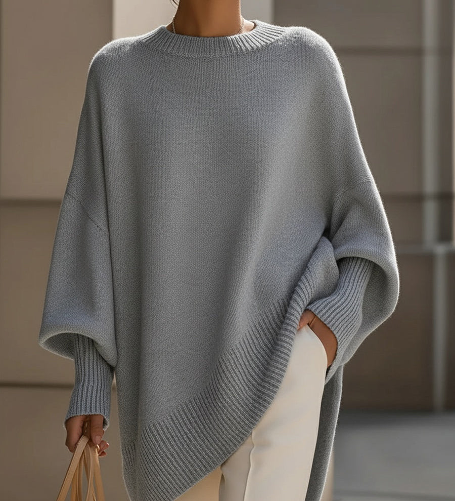 Eleganter Oversize-Poncho aus weichem Strick – Produktansicht 10
