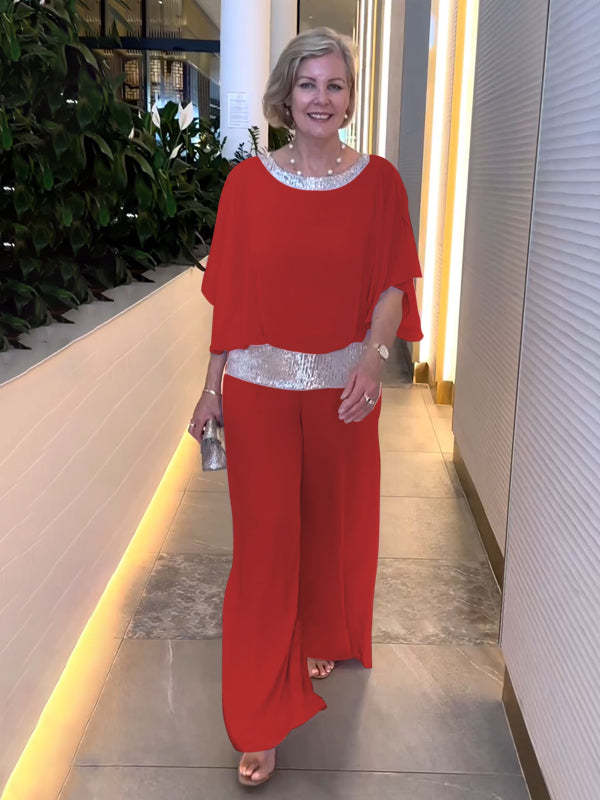 Elegantes Set aus Oberteil und Hose mit funkelnden Details – Produktansicht 12