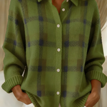Weicher Cardigan mit elegantem Karomuster – Produktansicht 7