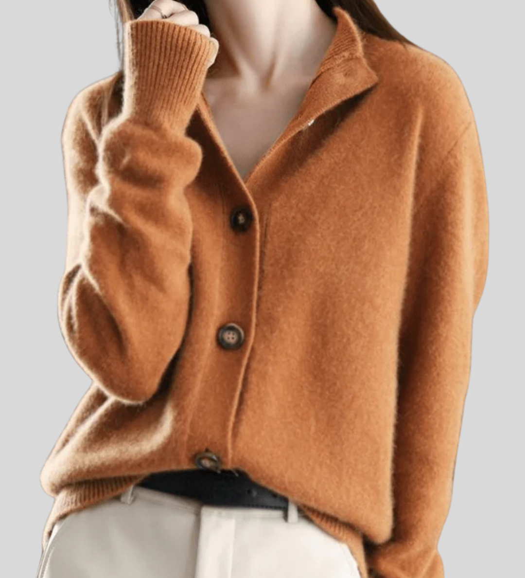 Cardigan aus Wollmischung mit V-Ausschnitt – Produktansicht 3