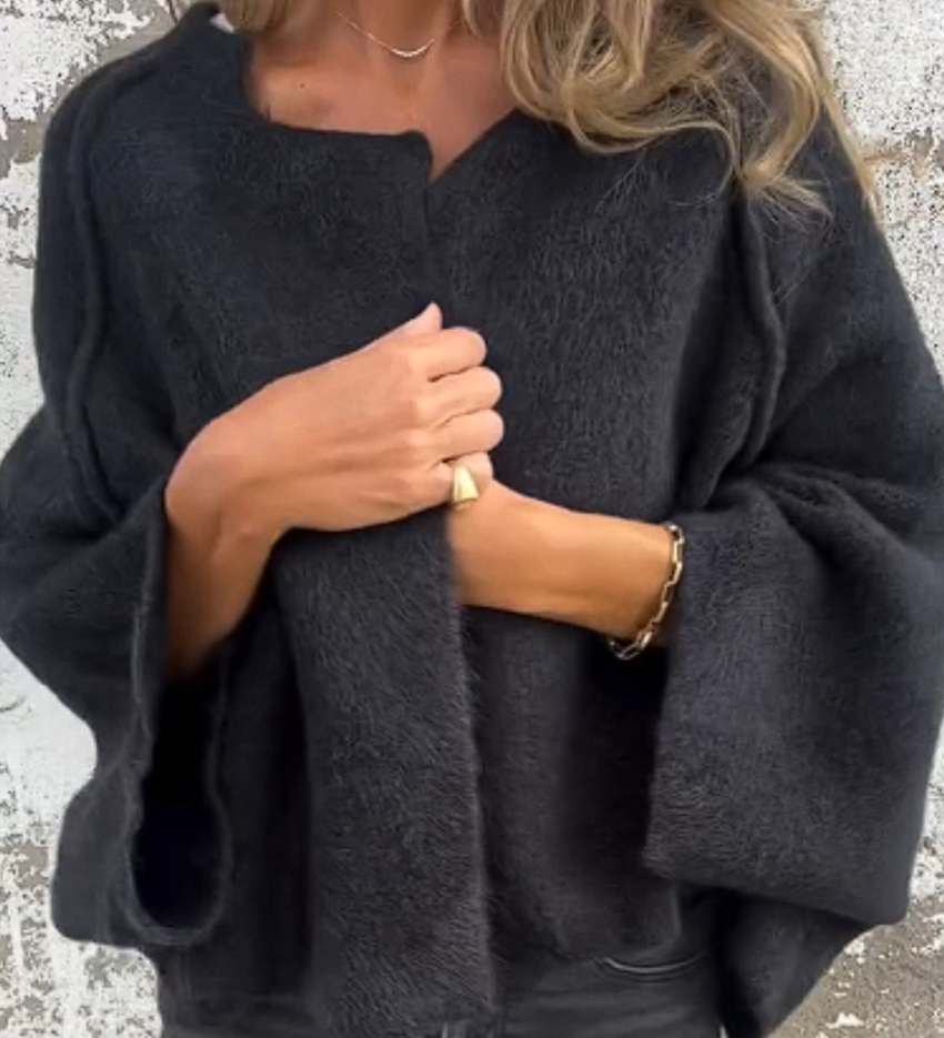 Offener Oversize-Cardigan aus Premium-Strick – Produktansicht 2