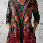 Longbluse mit lebendigem Musterspiel – Produktansicht 2