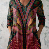 Longbluse mit lebendigem Musterspiel – Produktansicht 2