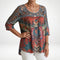 Lockere Bluse mit ethnischem Muster – Produktansicht 2