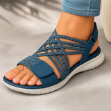 Bequeme geflochtene Sandalen in Wickeloptik – Produktansicht 1