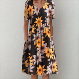 Elegantes Blumenkleid mit praktischen Taschen – Produktansicht 7