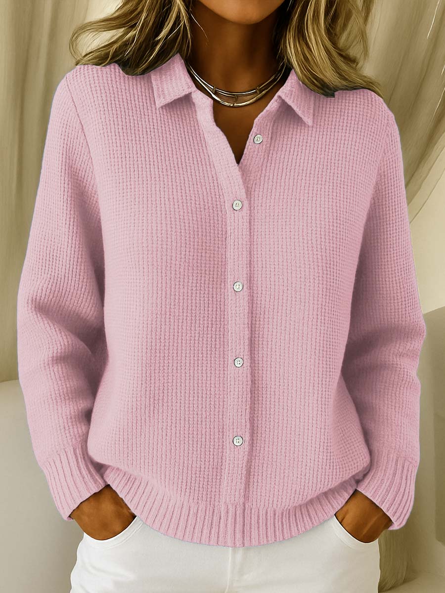 Klassische Strickjacke mit Knopfleiste – Produktansicht 3