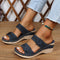 Bequeme Sandalen mit Keilabsatz – Produktansicht 6